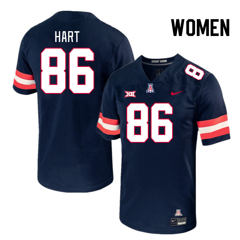 Women #86 John Hart Arizona Wildcats Big 12 Conference College Football Jerseys Stitched-Navy